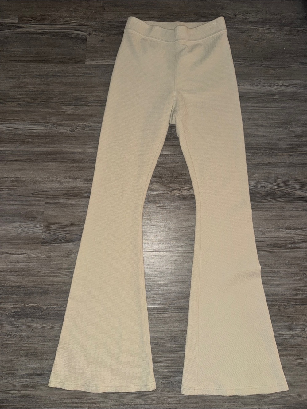 Offline Cream Flare Knit Pants for Women